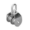 thumbnail image 3 of Ymiko 32mm/1.3in Marine Pulley Double Wheel Roller 250kg Loading 304 Stainless Steel For Yachts Speedboats,M32 Pulley,Dual Wheel Pulley, 3 of 8