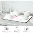 thumbnail image 7 of Dish Drying Mat for Kitchen Counter 18 x 24 Inch Pink Roses Butterfly Super Absorbent Microfiber Dish Drainer Rack Mats Soft Heat Resistant Drying Protector Pad, 7 of 7