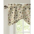 thumbnail image 2 of Mushroom Flowers And Leaves Retro Kitchen Curtains Balcony Adjustable Roman Blinds Small Short Curtain for Living Room, 2 of 6