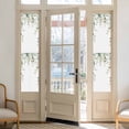 thumbnail image 2 of No Glue Heat Blocking Window Flims, Eucalyptus Leaves Window Privacy Film Frosted, Pastoral Farmhouse Spring Botanical Peep-proof Door Windows Tint for Bathroom, Dormitory, 17.7 x 78.7 Inches, 2 of 9