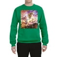 thumbnail image 2 of Unicorn Fanstasy Rainbow Castle Unisex Crewneck Graphic Sweatshirt, Kelly, 5XL, 2 of 3