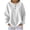 White1, variant on JnLxul Tops for Women Trendy Elbow Length Sleeve Crew Neck Button Pull-On Tops Casual Loose Summer Plain T-Shirts