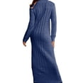 thumbnail image 4 of Frontwalk Long Sleeve Dress for Womens Winter Sweaters Pullover Dress Slim Fit Maxi Dress Clubwear Party Cocktail Dress, 4 of 5