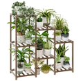 thumbnail image 1 of Soporte para Plantas Bamworld de Madera con 3 Niveles en Escalera para Interior y Exterior, 1 of 7
