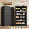 thumbnail image 3 of 7 Drawers Dresser for Bedroom, Modern Chest of 7 Drawers/Storage Cabinets with Storage Space, Tall Dresser/Storage Cabinets for Living Room Closet, Black, 3 of 8