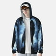 thumbnail image 4 of Haiem Night Scene of Wolves UPF 50+ Fishing Shirts for Men Long Sleeve UV Sun Protection Hoodie Non-Mask Outdoor Hiking Shirts, 4 of 9
