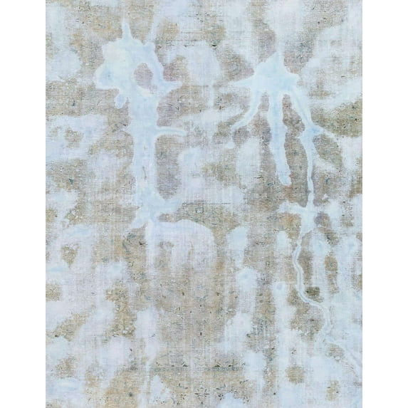 Ahgly Company Indoor Rectangle Abstract Gray Cloud Gray Abstract Area Rugs, 6' x 9'