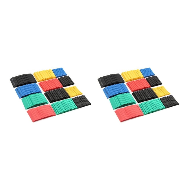 ZLight 127 Pcs Tube Rétractable Kit d'Assortiment de Tubes Connexion Électrique Fil Électrique Étanche Rétractable 2:1 Coloré 530 Pcs 2Ensemble