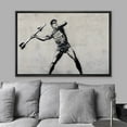 thumbnail image 3 of wall26 Framed Canvas Print Wall Art Banksy England United Kingdom Olympian with Rocket Graffiti &amp; Street Art Cities Photography Modern Art Boho Edgy for Living Room, Bedroom, Office - 16"x24, 3 of 5
