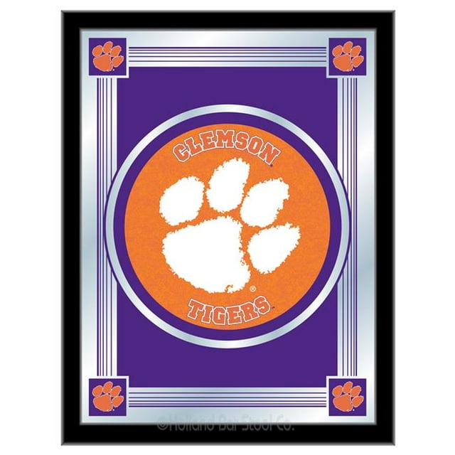 Holland Bar Stool MLogoClmson Clemson 17 x 22 in. University Logo Mirror