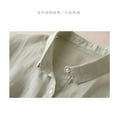 thumbnail image 2 of Camisa plisada de manga corta con cuello farol para mujer, blusa de trabajo con botones WD.WDQZL Ropa, 2 of 5