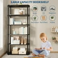 thumbnail image 3 of 6-Tier Bookshelf, 71" Tall Open Bookcase with Metal Frame, Freestanding Display Shelf for Bedroom, Living Room & Office, 3 of 7