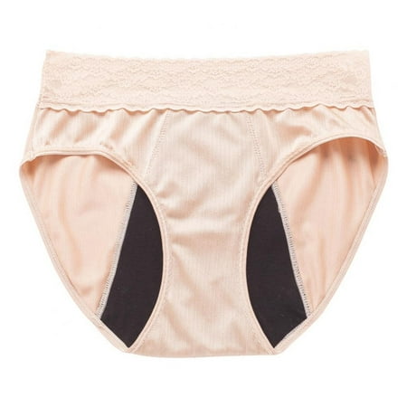 

Spdoo High Waisted Cotton Underwear for Women Lace Panties Stretch Briefs Large Size Apricot S