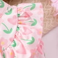 thumbnail image 4 of MEZZALL Toddler Spring Summer Girls Sleeveless Floral Heart Print Bow Detail Net Fabric Dress, 3-4 Years, 4 of 9