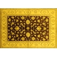 thumbnail image 1 of Ahgly Company Machine Washable Indoor Rectangle Oriental Yellow Traditional Area Rugs, 2' x 3', 1 of 4