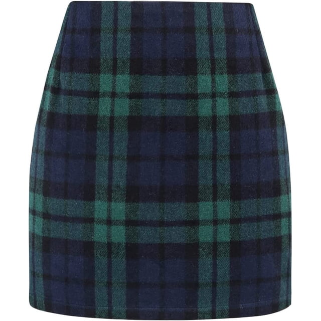 Jupe Mini à Carreaux pour Femmes Taille Haute Ligne A Jupe Crayon Automne