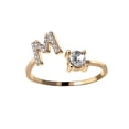 thumbnail image 2 of PVCS Exquisite Fashion 26 English Alphabet Style Ring Letter Fashion Copper Ring, 2 of 2