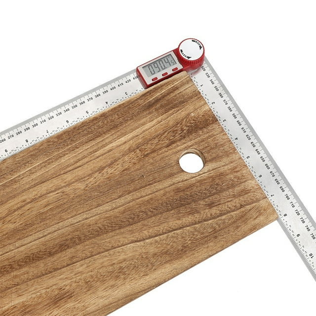 Règle Électronique Alimentée par Batterie, Règle de Mesure en Acier Inoxydable, LCD pour Mesurer Longueur Angle 0-500mm