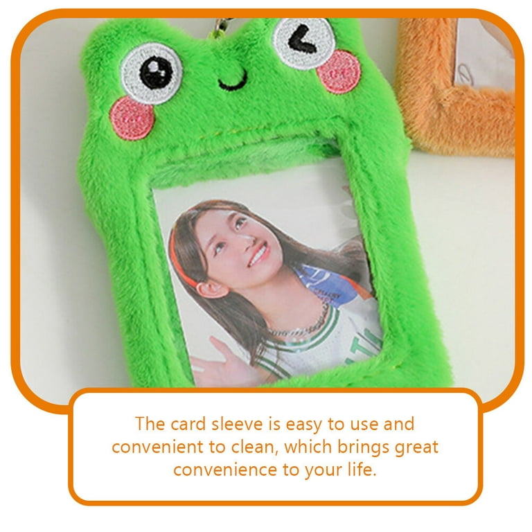 Cartoon Plush Card Sleeve Visible Card Sleeve Hanging Card Cover