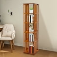 thumbnail image 4 of Rotating Bookshelf,5-Tier Rotating Bookcase, Floor Standing Book Storage Display Rack, Revolving Bookcase, Corner Bookshelf for Small Space, Bedroom, Study Room,Office, 4 of 25