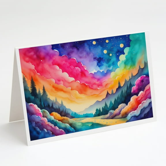 Dusty Miller in Color Greeting Cards and Envelopes Pack of 8 7 in x 5 in