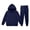 Navy, variant on RTKFRFLM Kids Versatile Sweatsuit Solid Color Hoodie and Sweatpants 2-Piece Set Navy 3-4 Years