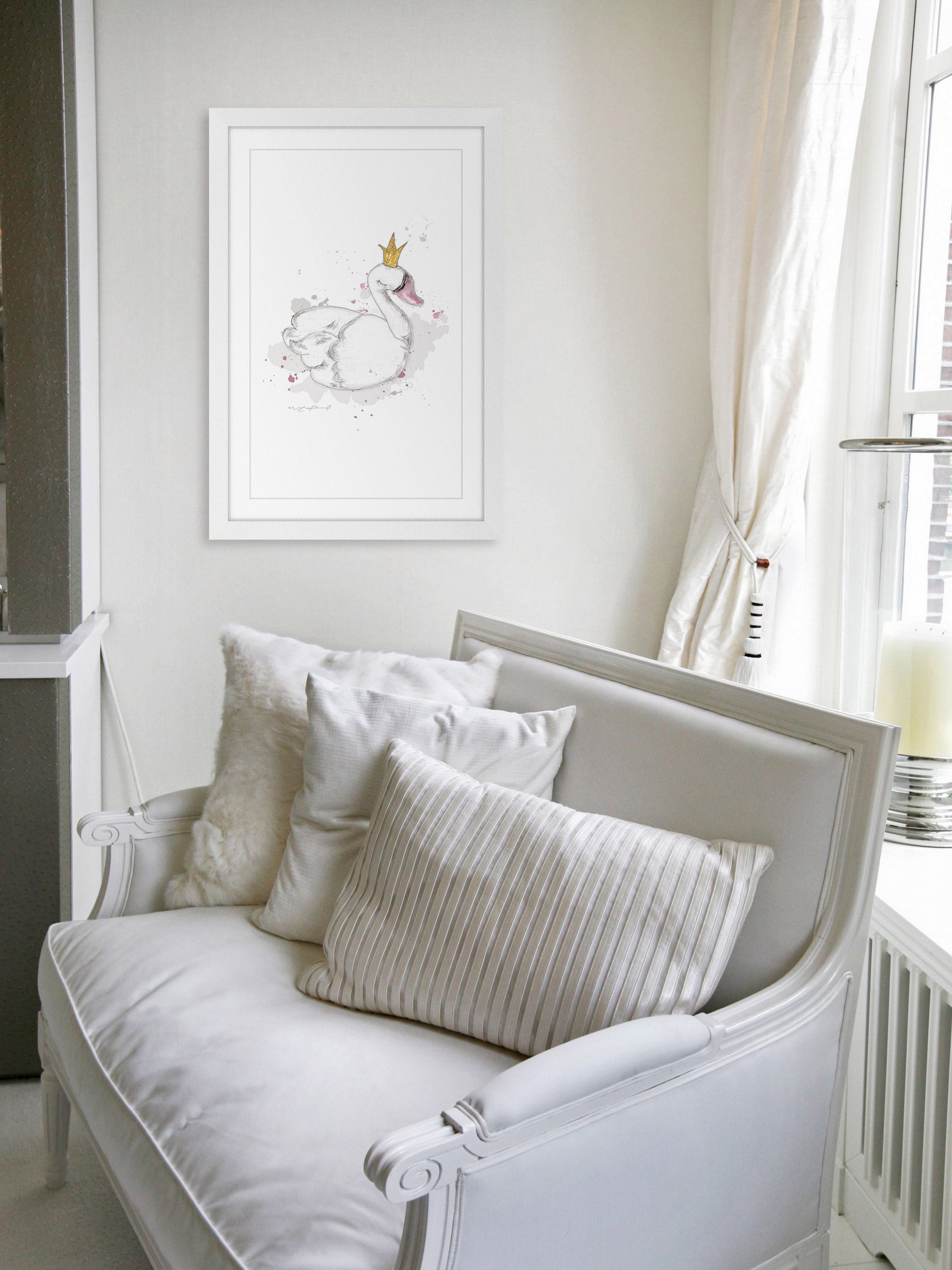 "Cygne" Framed Painting Print