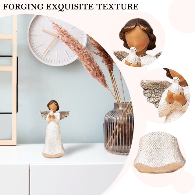 Decoración de escritorio de ángel, accesorios de arte, estatuas de resina, decoración, buen regalo para el hogar y la Oficina Sywqhk Libre de BPA