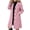 Pink, variant on Vixolx Womens Mid Length Coat Notched Lapel Single Breasted Overcoat with Patch Pockets Fall Winter Business Casual Outerwear