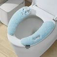 thumbnail image 5 of Toilet Seat Cover under $5! Bzdzmqm Toilet Seat Cover Four Seasons Adhesive Thickened, Washable Winter Toilet Seat Pad, Plush Soft Toilet Mat, Easy Installation Bathroom Accessory, 5 of 9