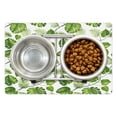 thumbnail image 1 of Leaf Pet Mat for Food and Water, Brazilian Rainforest Foliage Nature Ivy Swirls Palm Banana Trees Leaves Art Print, Non-Slip Rubber Mat for Dogs and Cats, 18" X 12", by Ambesonne, 1 of 2