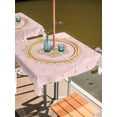thumbnail image 2 of Square Outdoor Tablecloth with Umbrella Hole Golden Crown Outside Table Cloth Waterproof Patio Table Cover Pink Cartoon Funny Geometric Plaid Art Zipper Tablecloths for Picnic Camping 60x60 Inch, 2 of 8