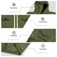thumbnail image 4 of Yusimy Men's Solid Color 2-Piece Hoodie Set Button Pocket Drawstring Pants Long Sleeve Casual Sports, 4 of 7