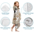 thumbnail image 7 of Cartoon Corgi and Coffee Hooded Bath Towel，60"x35" for Ages 3 To 12 Kids, Quick Dry Lightweight Soft Microfiber Hood Beach Towel Cover Up for Kids, 7 of 7