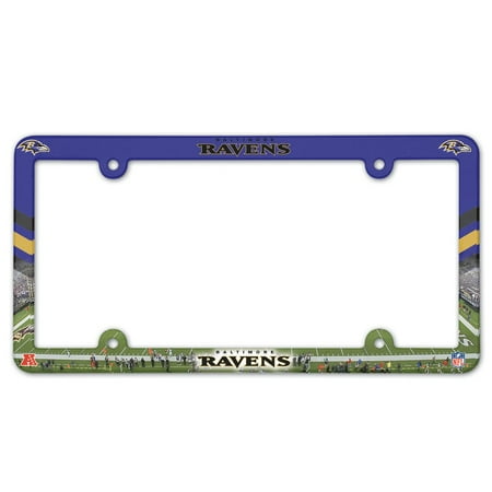 Baltimore Ravens Official NFL 12 inch x 6 inch Plastic License Plate Frame by Wincraft