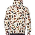 thumbnail image 7 of Uemuo Funny Chicken Pattern Men's Hoodie - Casual Pullover Hoodie with Kangaroo Pocket, Stylish Hooded Sweatshirt for Everyday Wear-Small, 7 of 7