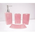 thumbnail image 3 of 17 Pieces Bathroom Complete Set Shower Curtain with Hooks and Ceramic Accessories Set ( Hajar Hot Pink ), 3 of 3