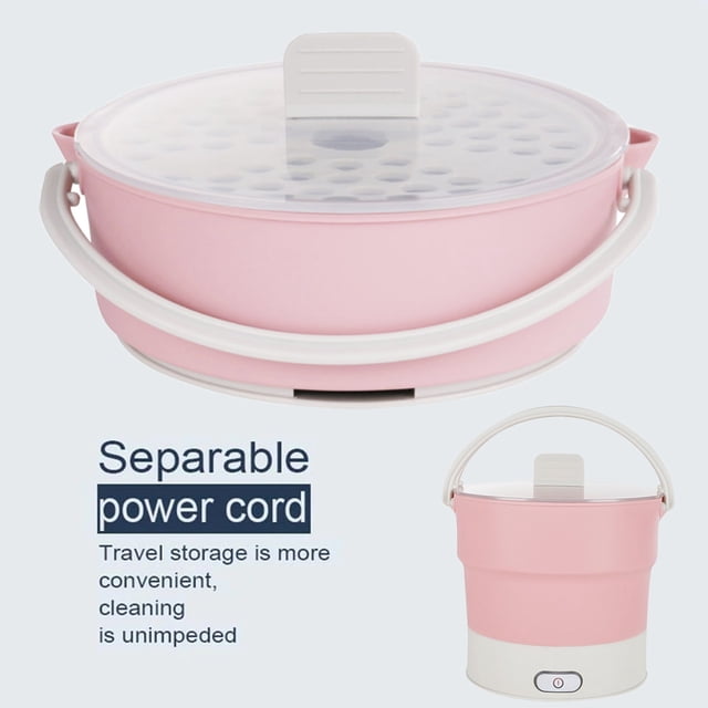 ZZwxWA 50% Off Clear Folding Kettle Electric Boiling Pot Portable Folding Travel Hot Pot US Plug