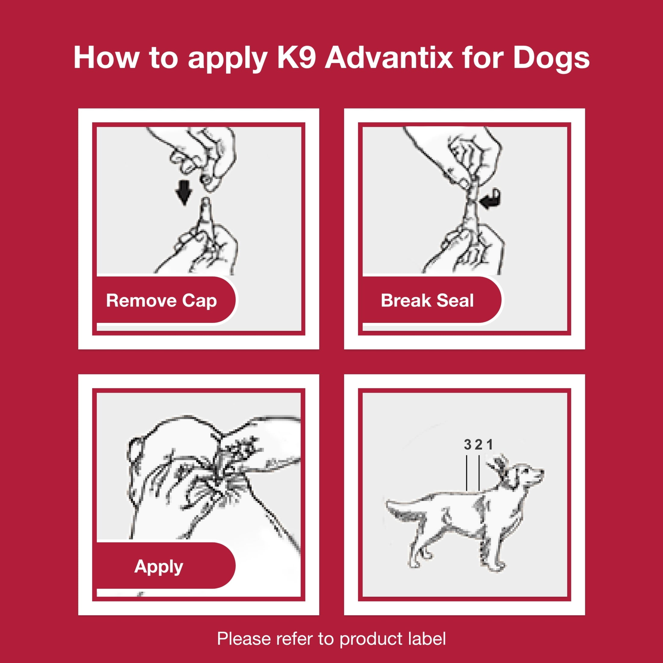 K9 Advantix Flea, Tick & Mosquito Prevention for Small Dogs 4-10 lbs., 2-Monthly Treatments