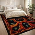 thumbnail image 3 of ODIKA Gamepad Motif Border Cracked Field Burst Alfombra Gamer Glowing Playful Non-Slip Flatwoven for Living Room, Under Sectional, Family, 3 of 7