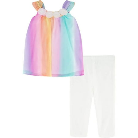 Kids Headquarters Girls 2T-4T 2 Piece Legging Set Multi 4T