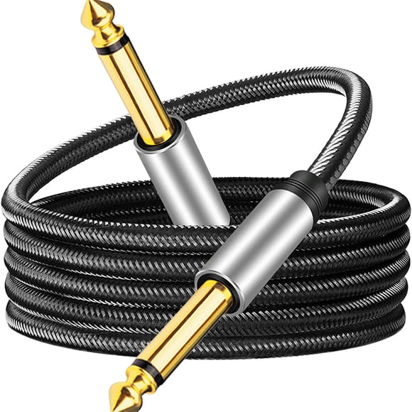 yingyy Strong Braided Guitar Cable Instrument Cable Offers Enhanced Durability For Professional Audio Patch Cords Black 1M