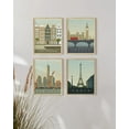 thumbnail image 5 of Haus and Hues City Wall Art Vintage Travel Posters - Set of 4 Travel Wall Art Posters of London, New York Print, Paris Wall Poster and Amsterdam City Wall Decor (Unframed 11x14), 5 of 6