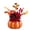 2#Orange, variant on Artificial Pumpkin Fall Table Centerpiece, Harvest Faux Pumpkin Arrangement with Maple Leaves Sunflowers and Red Berries, Autumn Thanksgiving Tabletop Pumpkin Decor, Fall Pumpkin Table Ornament