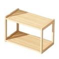 thumbnail image 1 of yuksok Wood Storage Rack Counter Spice Rack Decorative Desktop Organizer Holder for Men 2 Layer, 1 of 9