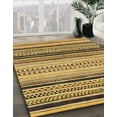 thumbnail image 3 of Ahgly Company Machine Washable Indoor Square Abstract Saddle Brown Area Rugs, 4' Square, 3 of 7
