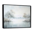 thumbnail image 2 of Designart "Serene Winter By The Lakeside" Lakes Lakehouse Floater Framed Canvas Wall Art, 2 of 5