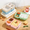 thumbnail image 4 of 1000ML Lunch Box Portable 3-Compartment Bento Box Reusable Snack Food Container for School Work Travel, 4 of 7
