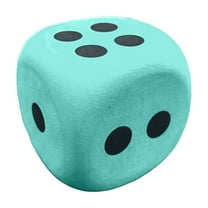 QianGlow Large 3.15 Inch EVA Foam Dice, Soft Rounded Corner Dice for Party Games Teaching & Board Games, Portable Party Decoration Prop, Gift for Game Lovers-Green
