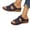 Blue, variant on Womens Wedge Sandals Slip On Arch Support Slides Recovery Summer Beach Slippers Comfortable Plantar Fasciitis Arch Support Low Wedge Dressy Open Toe Walking Shoes